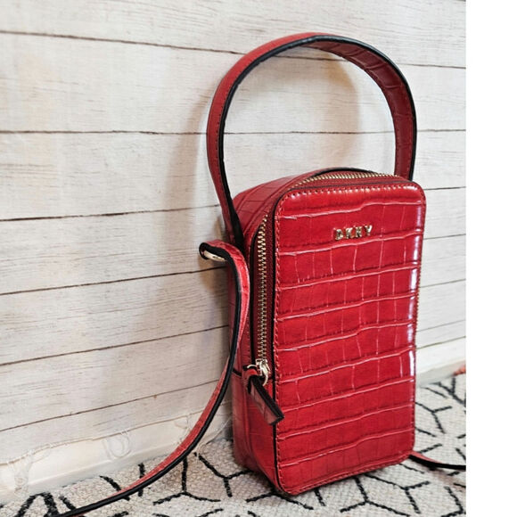 DKNY Bright Red Stacy Phone Cross Body - Picture 4 of 12